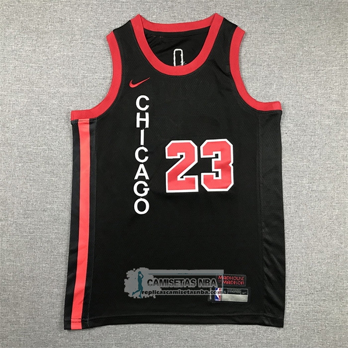 Camiseta Nino Chicago Bulls Michael Jordan NO 23 Ciudad 2023-24 Negro